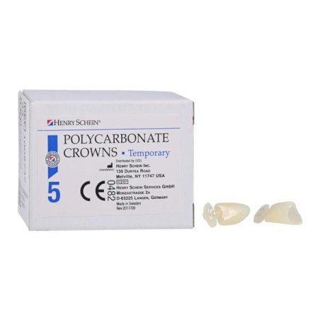 Polycarbonate Replacement Crowns Size 69 Lower Anterior Refill 5/Bx