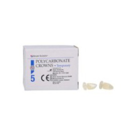 Polycarbonate Replacement Crowns Size 65 Lower Anterior Refill 5/Bx