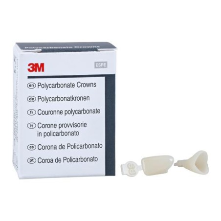 3M Polycarbonate Crowns Size 68 Lower Anterior Replacement Crowns 5/Bx