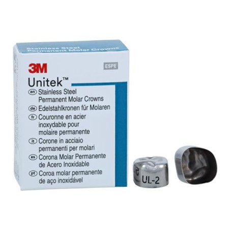 3M Unitek Stainless Steel Crowns Size 2 1st Perm ULM Replacement 5/Bx