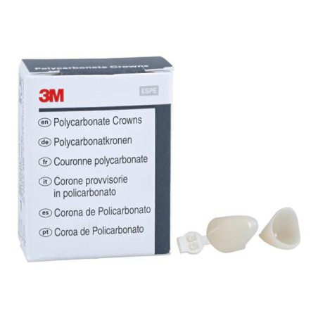 3M Polycarbonate Crowns Size 35 Lft Cspd Upr&Lwr Replacement Crowns 5/Bx