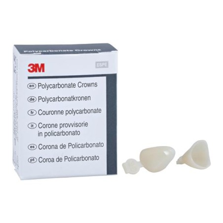 3M Polycarbonate Crowns Size 36 Lft Cspd Upr&Lwr Replacement Crowns 5/Bx