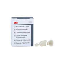 3M Polycarbonate Crowns Size 32 Rght Cspd Upr&Lwr Replacement Crowns 5/Bx