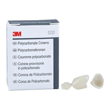 3M Polycarbonate Crowns Size 33 Rght Cspd Upr&Lwr Replacement Crowns 5/Bx