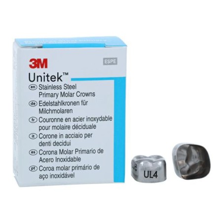 3M Unitek Stainless Steel Crowns Size 4 2nd Prim ULM Replacement 5/Bx