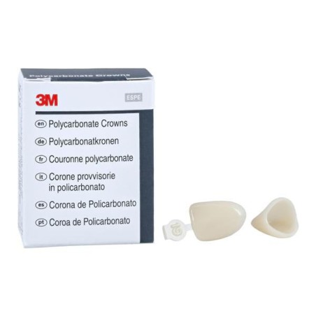 3M Polycarbonate Crowns Size 19 Upper Left Central Replacement Crowns 5/Bx