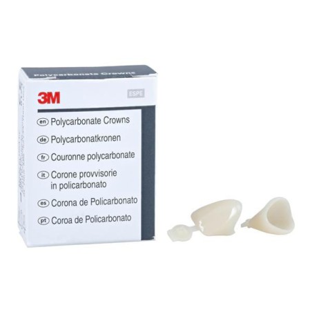 3M Polycarbonate Crowns Size 17 Upper Left Central Replacement Crowns 5/Bx