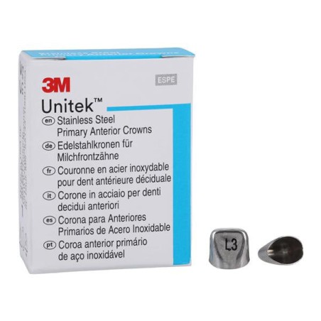 3M Unitek Stainless Steel Crowns Size 3UL Prim Ant Upr Lft Cntrl Refill 5/Bx