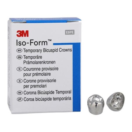 3M Iso-Form Temporary Metal Crowns Size 42 1st LRB Replacement Crowns 5/Bx