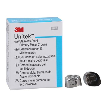 3M Unitek Stainless Steel Crowns Size 6 1st Pri LLM Replacement Crowns 5/Bx