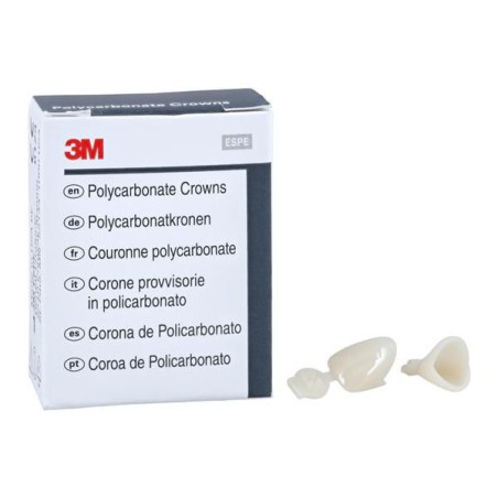 3M Polycarbonate Crowns Size 23 Upper Right Lateral Replacement Crowns 5/Bx