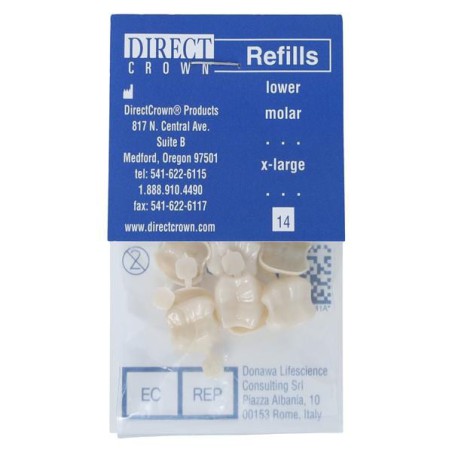 DirectCrown Polycarbonate Crowns Size AC14 Lower Molar Replacement Crowns 8/Bx