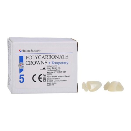 Polycarbonate Replacement Crowns Size 2 Upper Right Lateral Refill 5/Bx