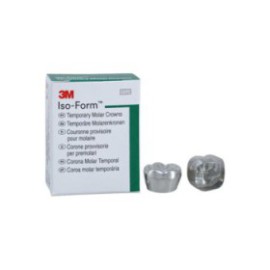 3M Iso-Form Temporary Metal Crowns Size L69 1st LLM Replacement Crowns 5/Bx