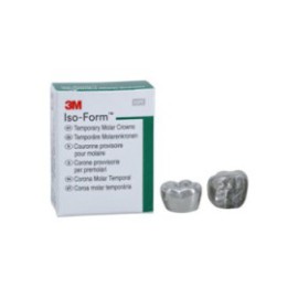 3M Iso-Form Temporary Metal Crowns Size L68 1st LRM Replacement Crowns 5/Bx