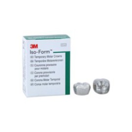 3M Iso-Form Temporary Metal Crowns Size L61 1st LLM Replacement Crowns 5/Bx