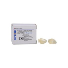 Polycarbonate Replacement Crowns Size 100 Upper Right Central Refill 5/Bx