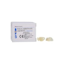 Polycarbonate Replacement Crowns Size 12 Upper Right Central Refill 5/Bx