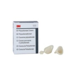 3M Polycarbonate Crowns Size 300 Rght Cspd Upr&Lwr Replacement Crowns 5/Bx