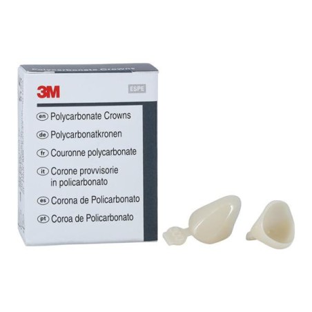 3M Polycarbonate Crowns Size 300 Rght Cspd Upr&Lwr Replacement Crowns 5/Bx