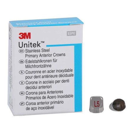 3M Unitek Stainless Steel Crowns Size 5UL Prim Ant Upr Lft Ltrl Refill 5/Bx