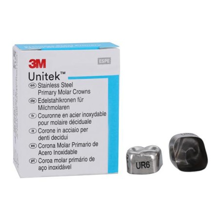 3M Unitek Stainless Steel Crowns Size 6 2nd Prim URM Replacement 5/Bx