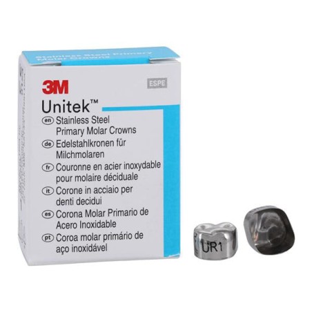 3M Unitek Stainless Steel Crowns Size 1 2nd Prim URM Replacement Crowns 5/Bx