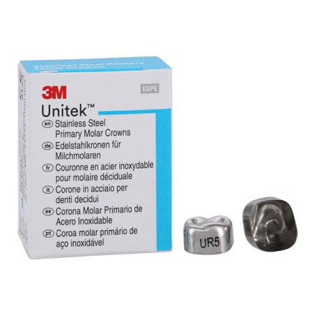 3M Unitek Stainless Steel Crowns Size 5 2nd Prim URM Replacement Crowns 5/Bx