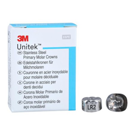 3M Unitek Stainless Steel Crowns Size 2 2nd Prim LRM Replacement 5/Bx