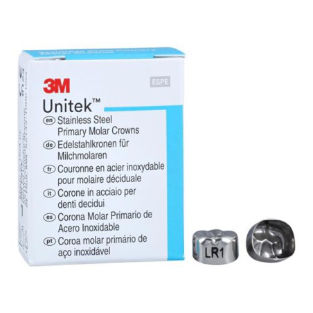 3M Unitek Stainless Steel Crowns Size 1 2nd Prim LRM Replacement 5/Bx