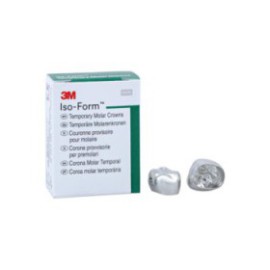 3M Iso-Form Temporary Metal Crowns Size U76 2nd UR Mol Replacement 5/Bx