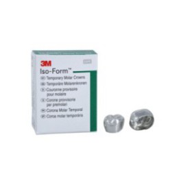 3M Iso-Form Temporary Metal Crowns Size U72 2nd UR Mol Replacement Crowns 5/Bx