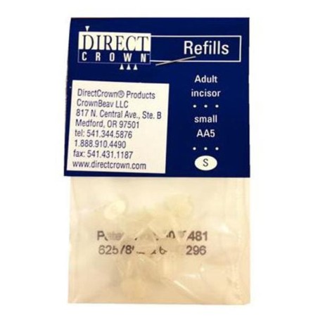 DirectCrown Polycarbonate Shells Anterior Incisor Refill 8/Bx