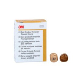 3M Unitek Gold Anodized Crowns Size 2 2nd LRB Replacement Crowns 5/Bx