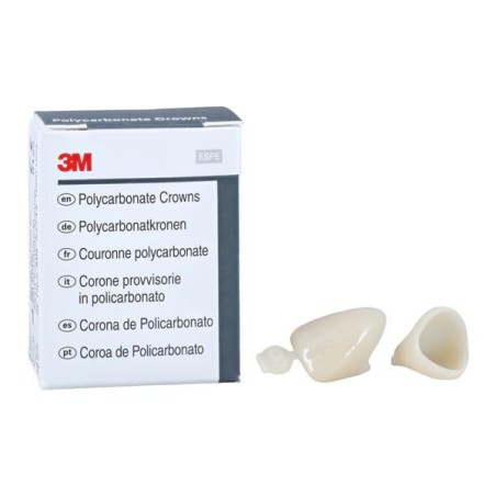 3M Polycarbonate Crowns Size 100 Upper Right Central Replacement Crowns 5/Bx