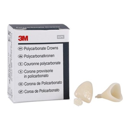 3M Polycarbonate Crowns Size 101 Upper Right Central Replacement Crowns 5/Bx