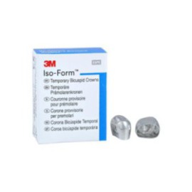 3M Iso-Form Temporary Metal Crowns Size U59 2nd UL Bic Replacement Crowns 5/Bx