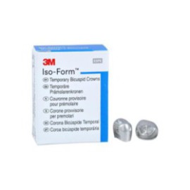 3M Iso-Form Temporary Metal Crowns Size U55 2nd UL Bic Replacement Crowns 5/Bx