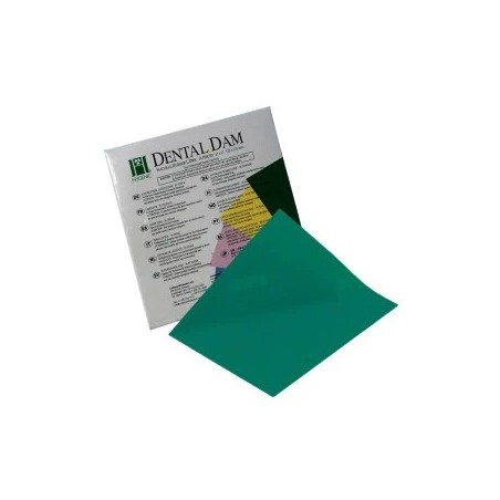 Hygenic Dental Dam 6"X6" Thin, Green