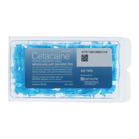 Cetacaine Microcapillary Delivery Tips Topical Anesthetic Liquid 100/Pk