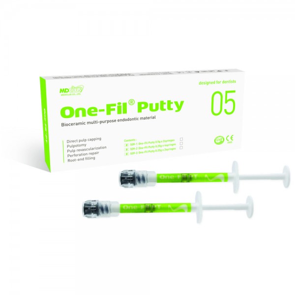 One-FilPutty, Bioceramic Root Canal Repair Cement, 1g Syringe