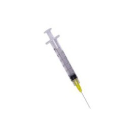 Edge Irrigating Syringe 27 Gauge Yellow w/ 1" Notched Tip/Bendable Needle 100/Bx