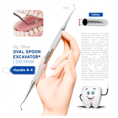 Dental Excavator 19W, Handle No. 4