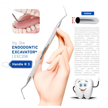 Dental Excavator 31W, Solid Handle No. 3