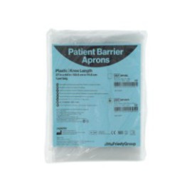 Patient Apron Plastic 27 in x 44 in White Disposable Ea