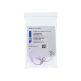 Bib Holder Purple Silicone 3/Pk