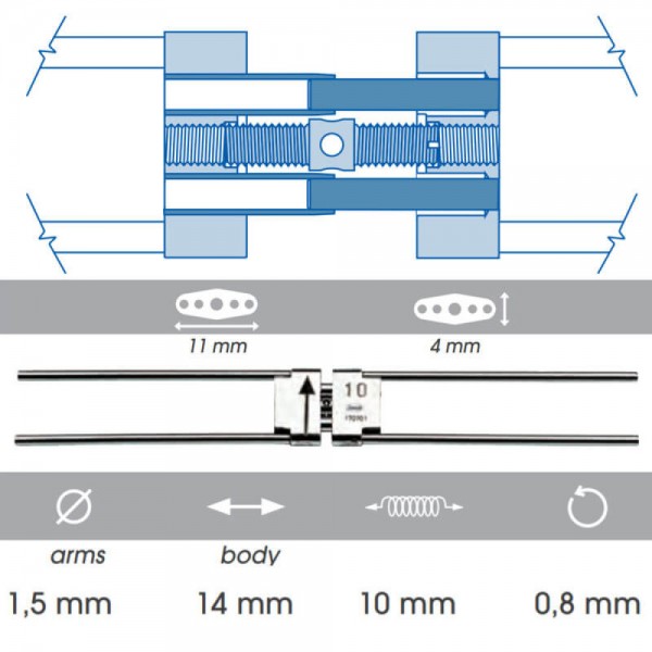 Rapid Expander With Telescopic Guides, Hyrax 10mm