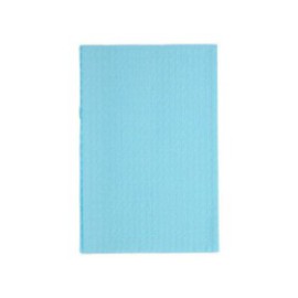 Towel Bib 3 Ply Tissue / Poly 13 in x 18 in Blue Disposable 500/Ca