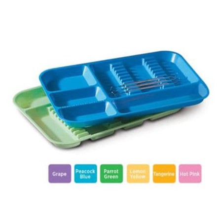 Divided Tray Size B Neon Green Ea