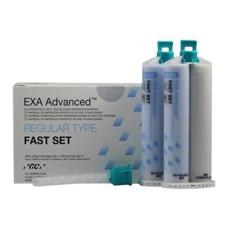 EXA ADVANCED Impression Material Cartridge Fst Set 48 mL Reg Refill w/ Tips 2/Pk